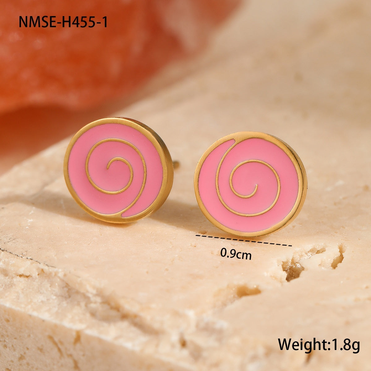 Personalized Creative Colorful Oil Stainless Steel Cute Fruit Cake Ear Studs