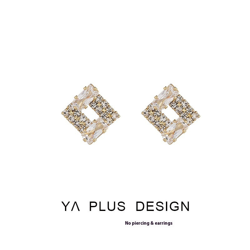 Light Luxury Rhinestone Studs Small And Exquisite