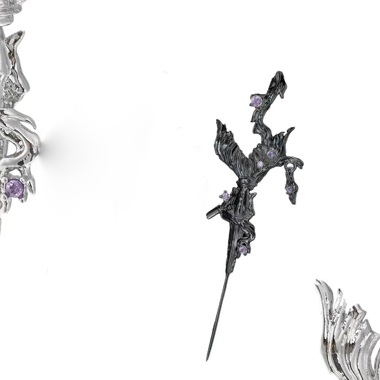 Special-interest Design Personality Design Fishtail Piercing Earrings