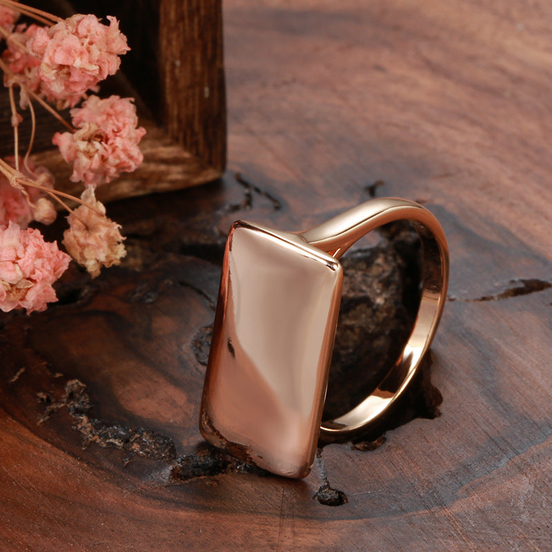 Personalized Cold Style French Style Plain Ring