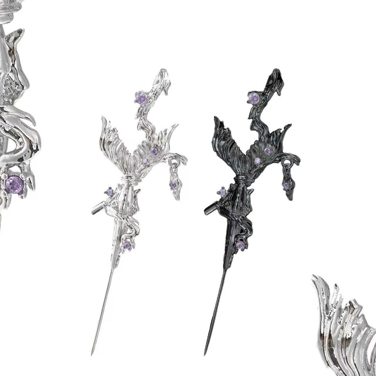 Special-interest Design Personality Design Fishtail Piercing Earrings