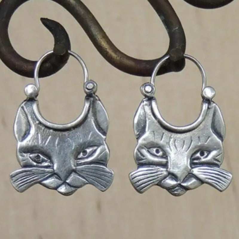 Retro Funny Cat Pattern Earring Eardrop