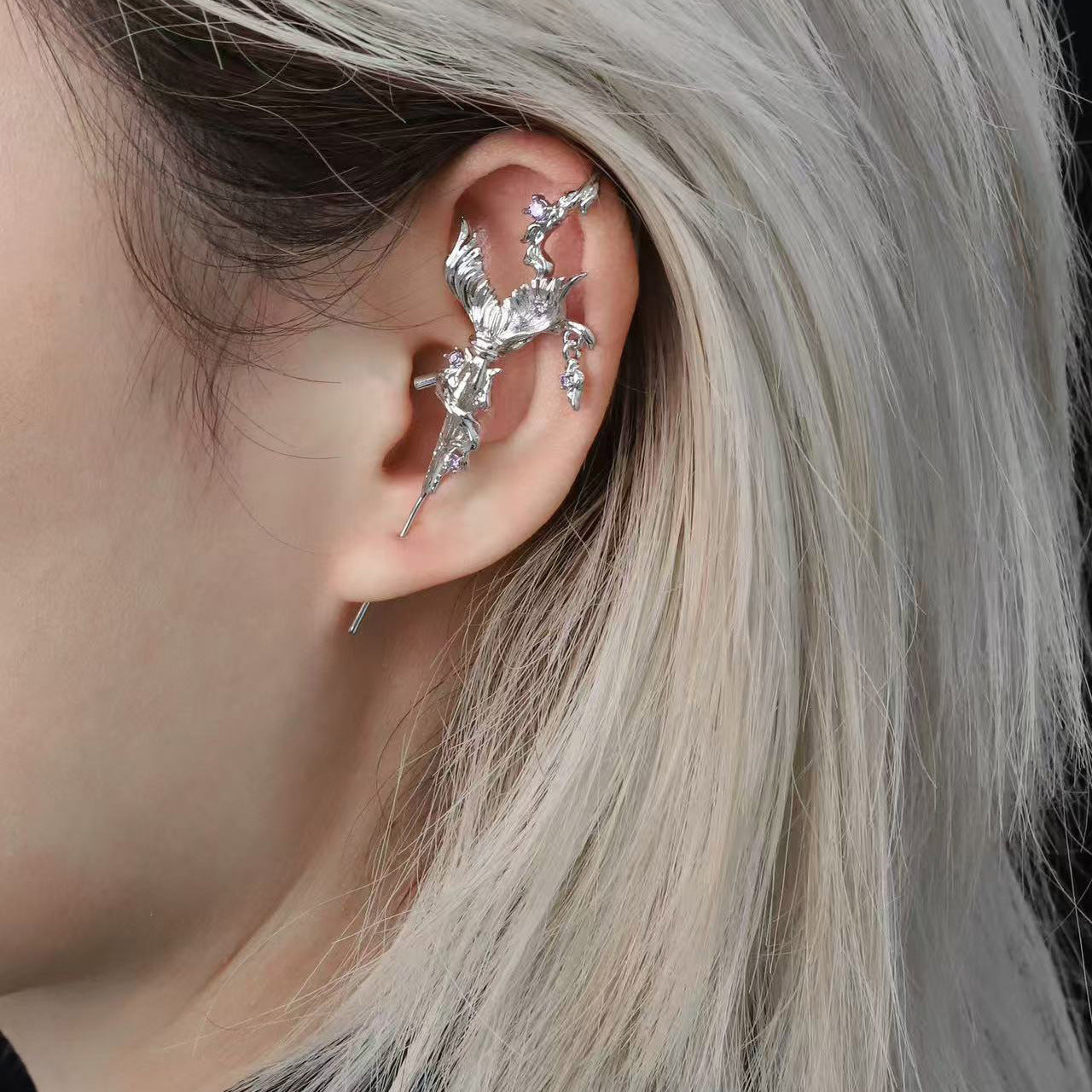 Special-interest Design Personality Design Fishtail Piercing Earrings