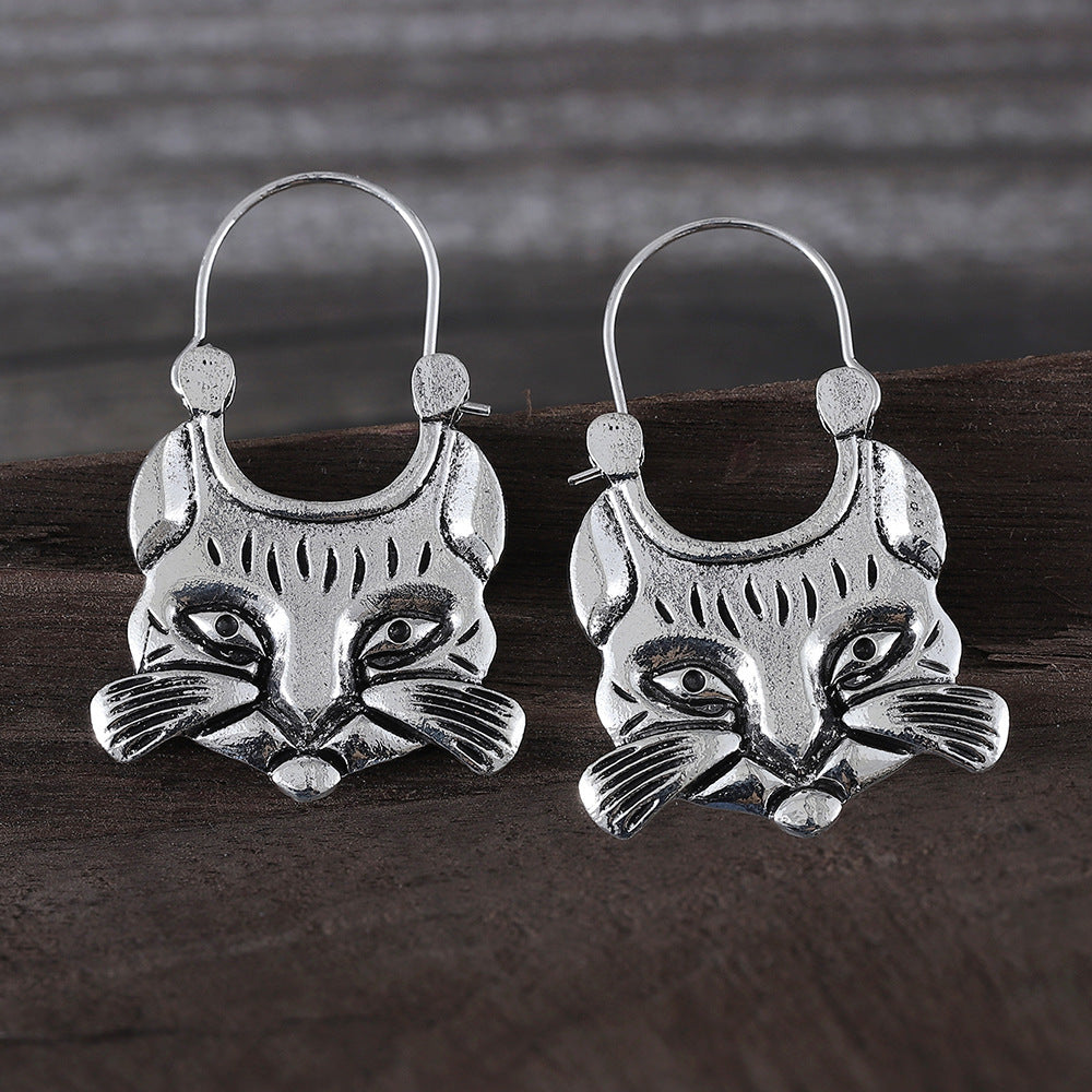 Retro Funny Cat Pattern Earring Eardrop