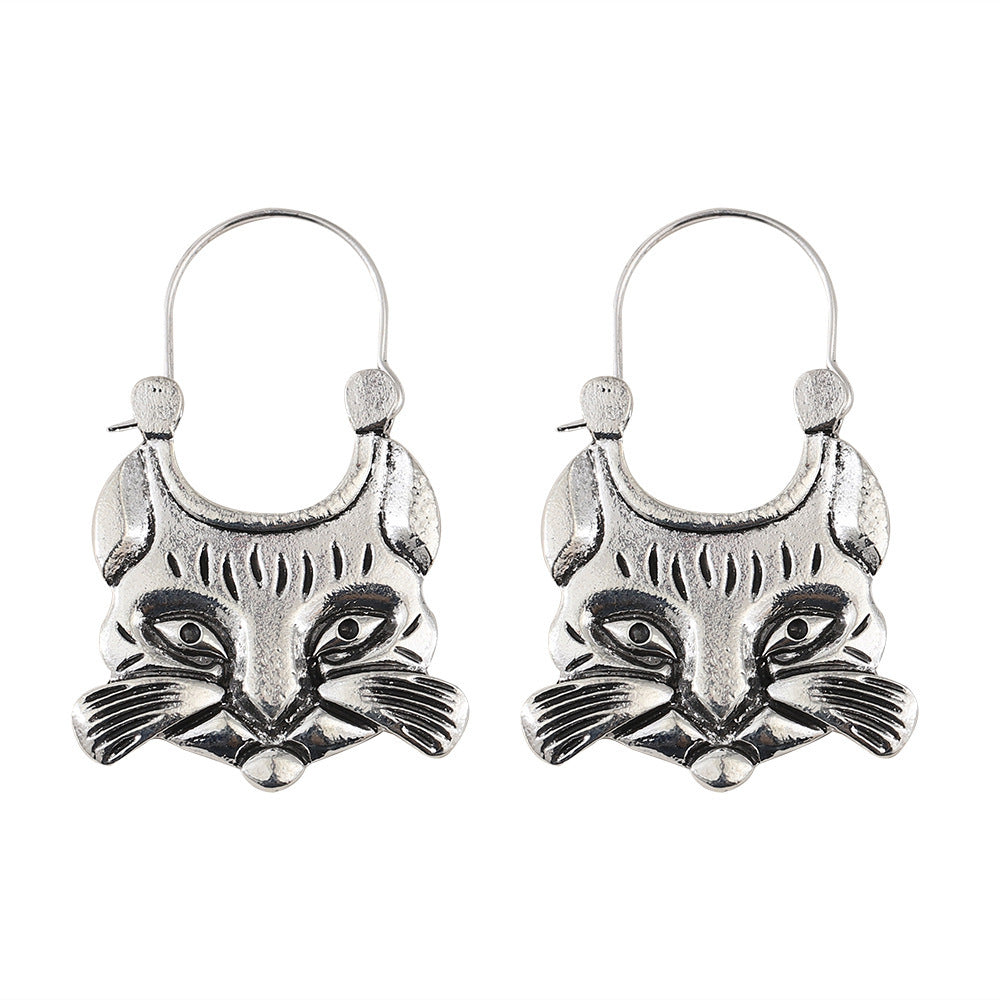 Retro Funny Cat Pattern Earring Eardrop