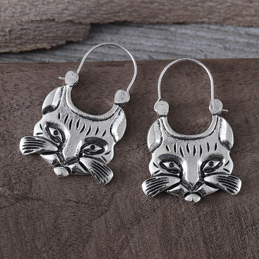 Retro Funny Cat Pattern Earring Eardrop
