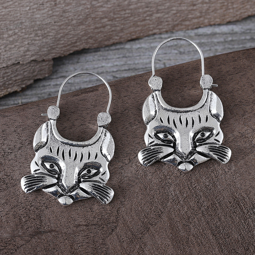 Retro Funny Cat Pattern Earring Eardrop