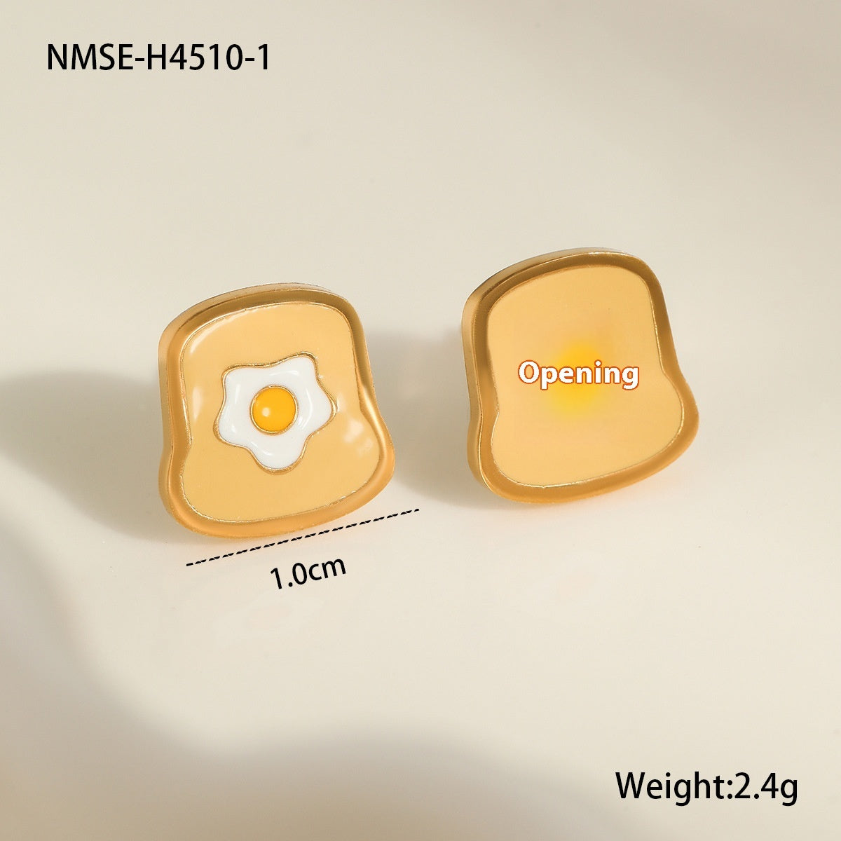Personalized Creative Colorful Oil Stainless Steel Cute Fruit Cake Ear Studs