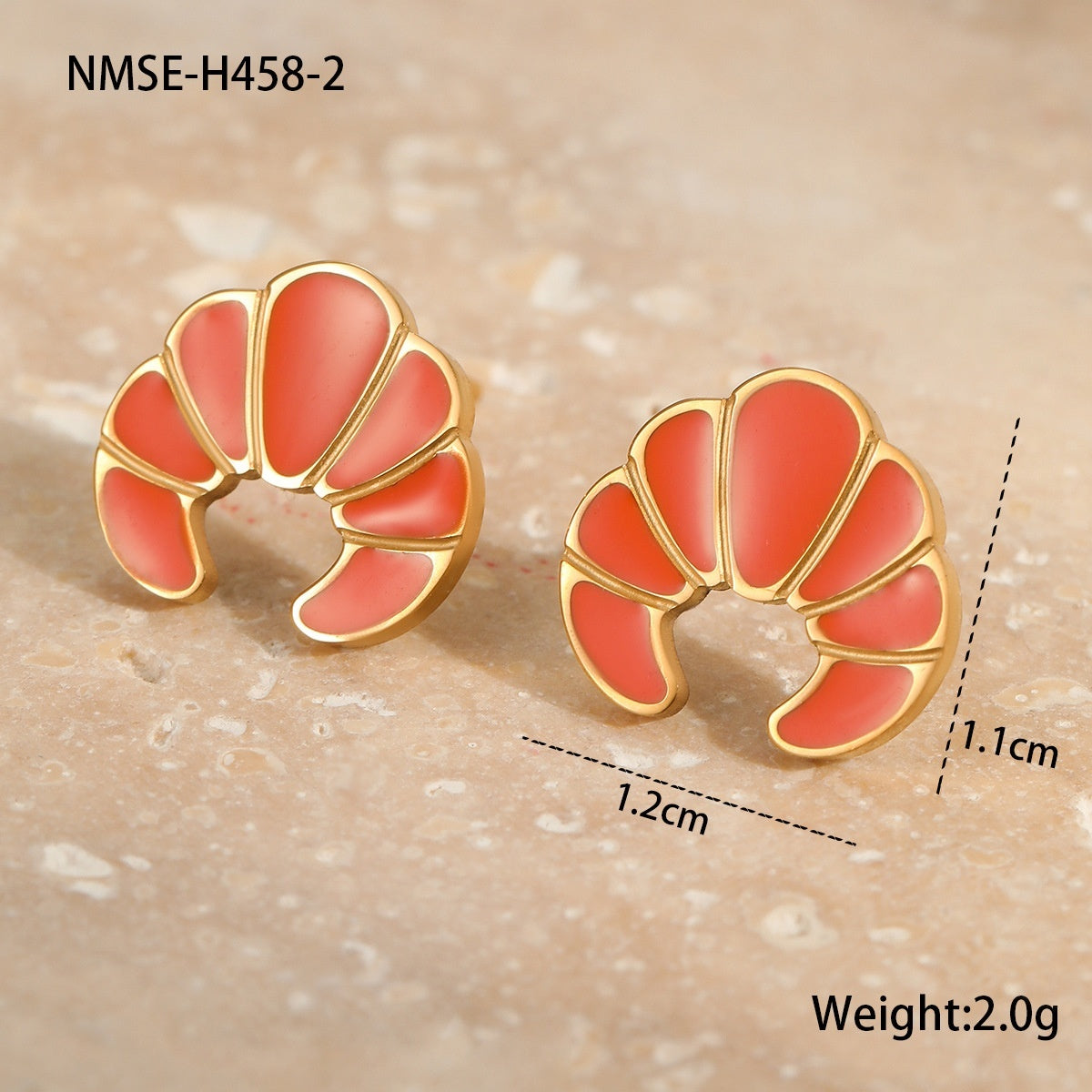 Personalized Creative Colorful Oil Stainless Steel Cute Fruit Cake Ear Studs