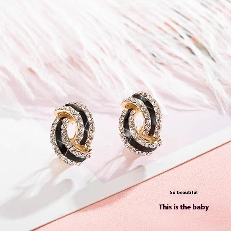 Fashion Personality New Black Drip Screw Ear Clip