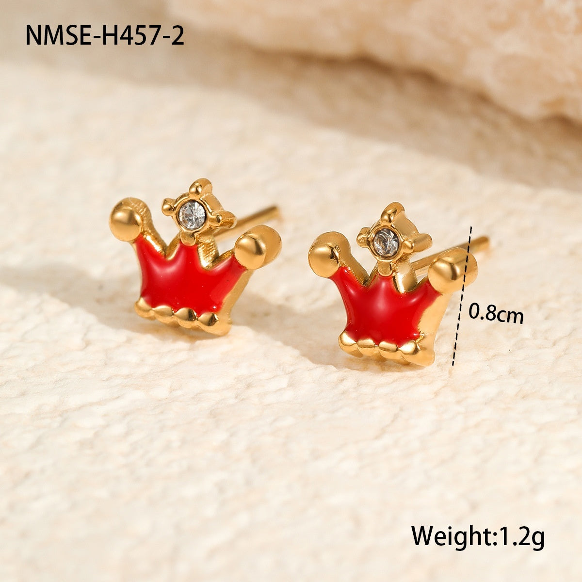 Personalized Creative Colorful Oil Stainless Steel Cute Fruit Cake Ear Studs