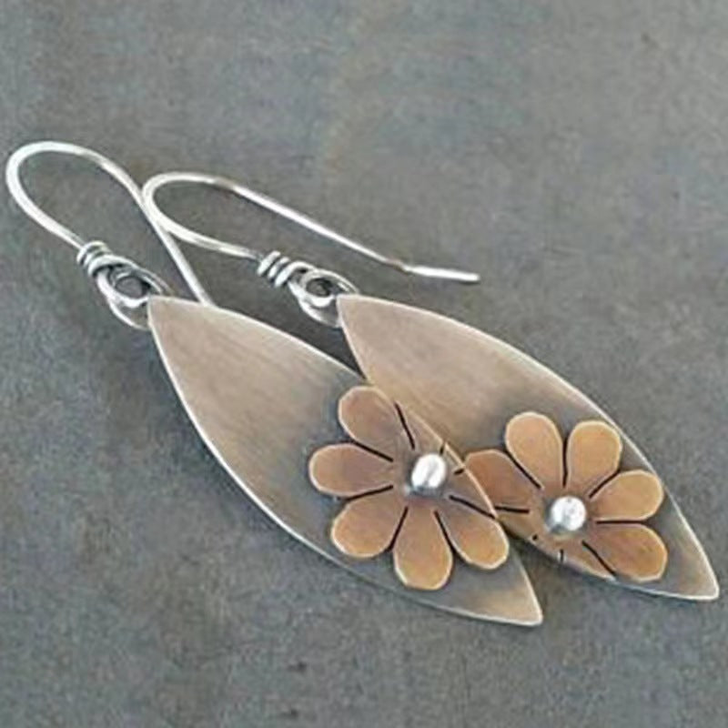 Hand Painting Sunflower Earrings For Women