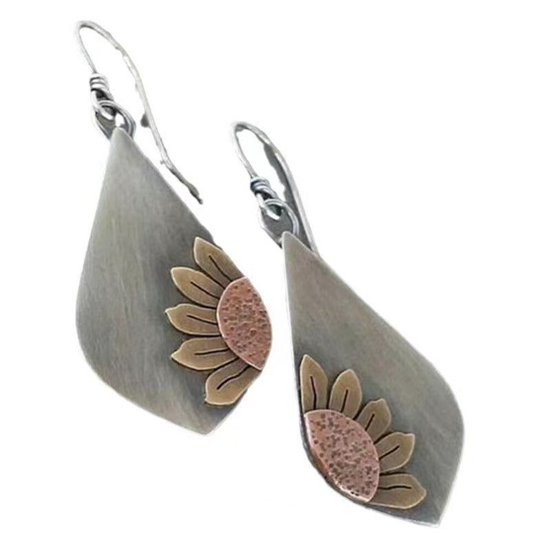 Hand Painting Sunflower Earrings For Women