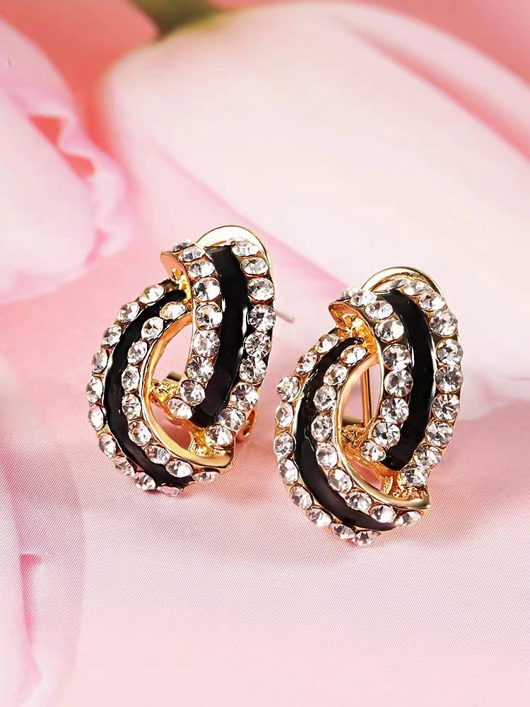 Fashion Personality New Black Drip Screw Ear Clip