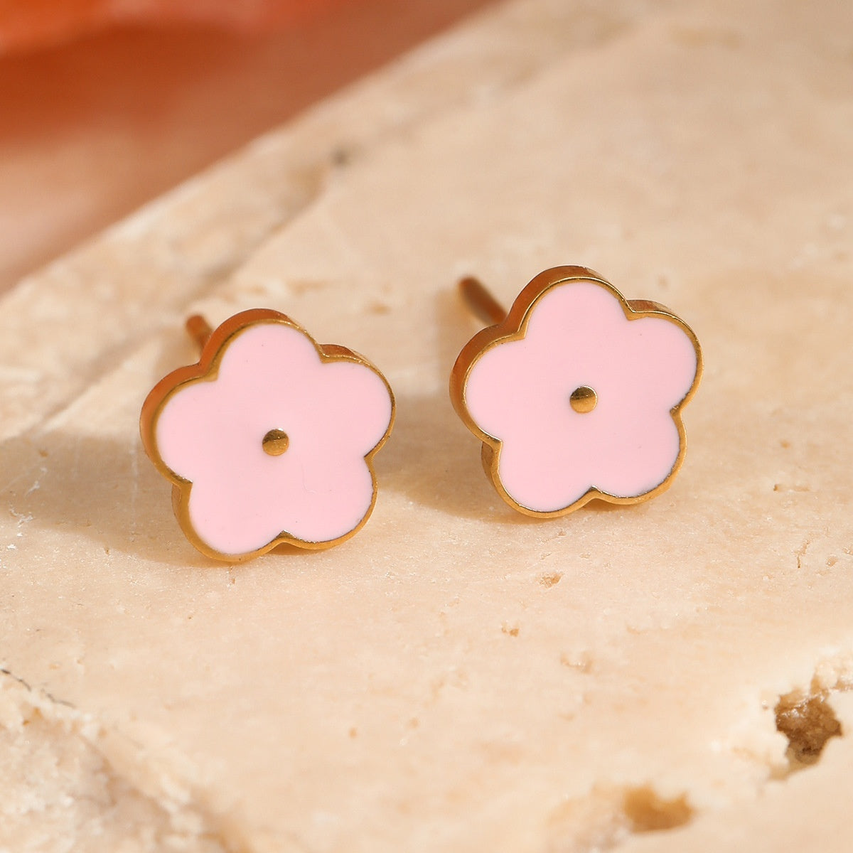 Personalized Creative Colorful Oil Stainless Steel Cute Fruit Cake Ear Studs
