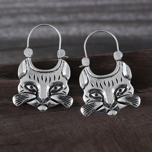 Retro Funny Cat Pattern Earring Eardrop